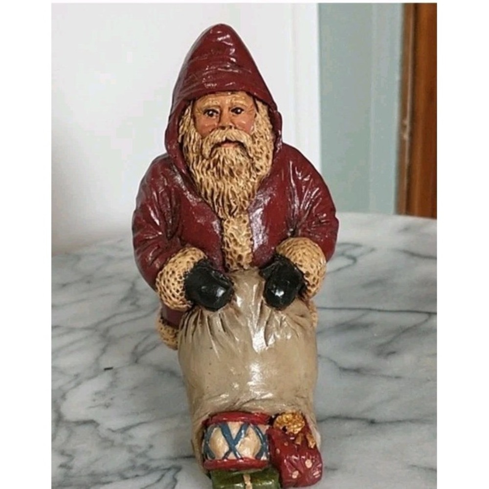 Vintage Old World Rustic Santa Figurine Decor‎ Christmas Resin Hand Painted